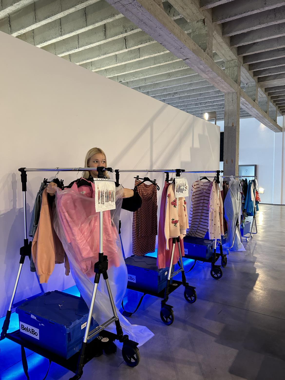 Voorbereidingen voor de Bel&Bo modeshow